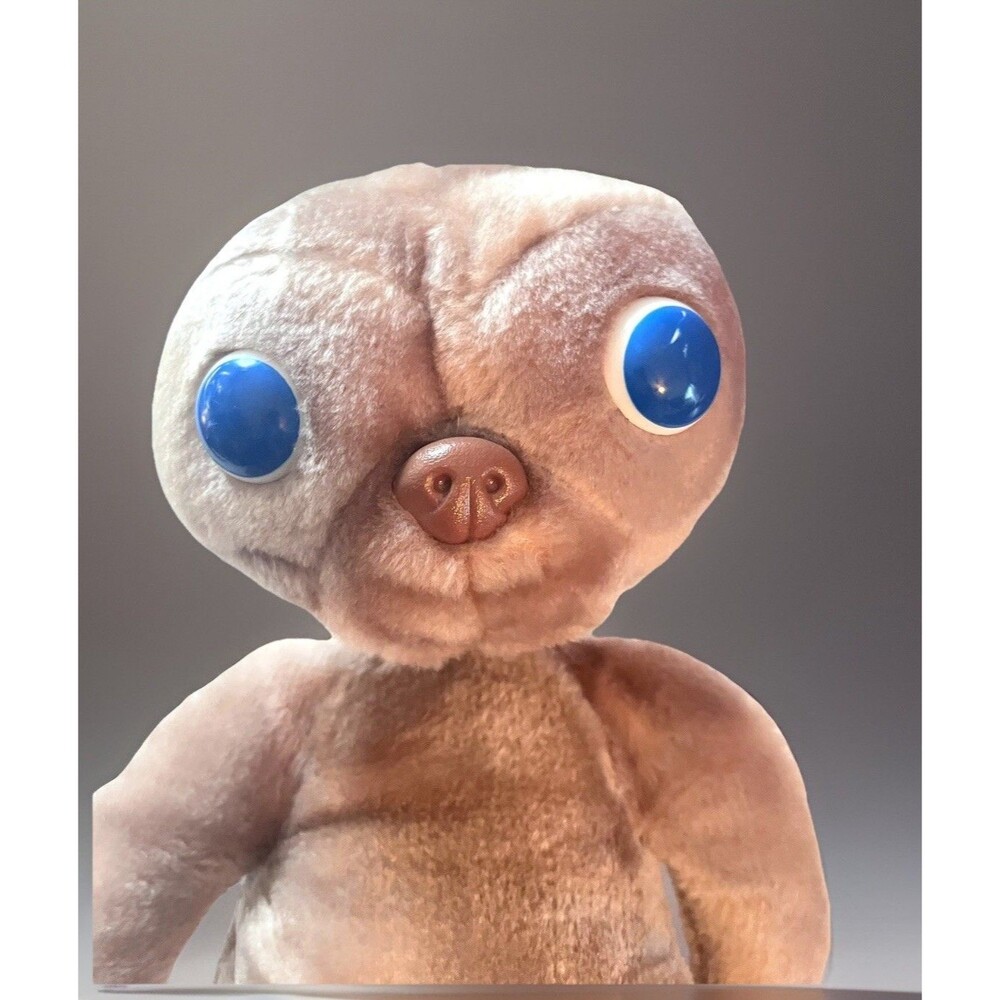 Vintage 80s ET Stuffed Plush Bean Bottom Brown